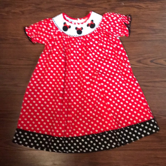 Other - Disney Minnie Mouse red&white dot smocked dress